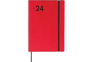 Finocam - Agenda 2024 Dynamic Mara Semana Vista Vertical Enero 2024 - Diciembre 2024 (12 meses) Rojo Catalán