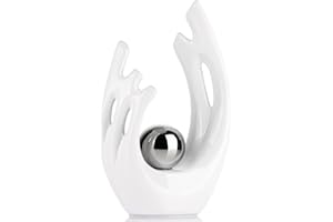 ‎XMGZQ XMGZQ Wohnzimmer Deko Modern Skulpturen,Keramik Deko,Dekofiguren Weiß,Fensterbank Dekoration Wohnzimmer,Skulptur Deko Wohnzimmer Modern,Esstisch Keramik Dekofiguren Wohnzimmer,Statuen und Skulpturen