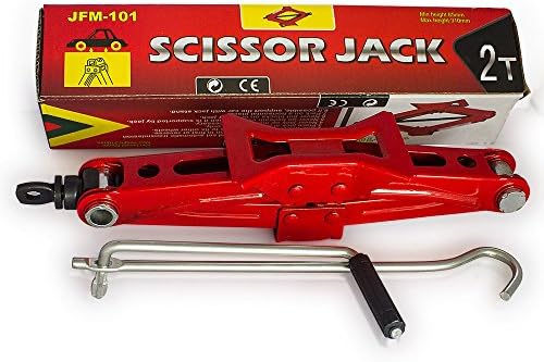 Cherryou 2 Ton Car Lift Scissor Jack Van Garage Home Emergency Wind Up Handle (SCISSOR JACK 2T)