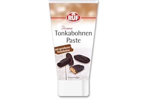 ‎RUF RUF Tonkabohnen-Paste, mit geriebener Tonka-Bohne, Tonka-Paste in praktischer Dosiertube, für Kuchen, Desserts und Getränke, glutenfrei, vegan, 50g