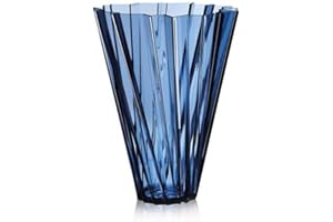 Kartell 1229 BL - Jarrón Shanghai, color Azul, Transparente