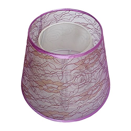 Eastlion Einfache moderne manuelle PVC-Lampenschirm für Tischleuchte, Wandleuchte, Nachttischlampe, Stehlampe mit E27 Lampenfassung Lampenschirm 14x22x17cm Gold- - 5