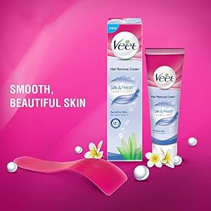 Veet Silk & Fresh Hair Removal Cream, Sensitive Skin - 100 g - Image 6