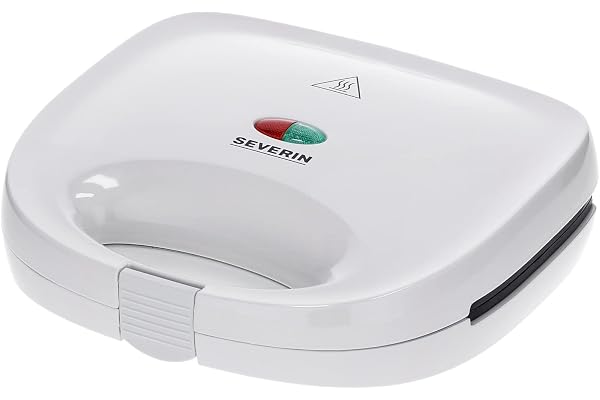 SEVERIN Appareil à croque-monsieur 600 W, Toaster à croque-monsieur pour des sandwichs toujours délicieux, Appareil de cuisson préparant 2 croque-monsieur à la fois, blanc, SA 2971