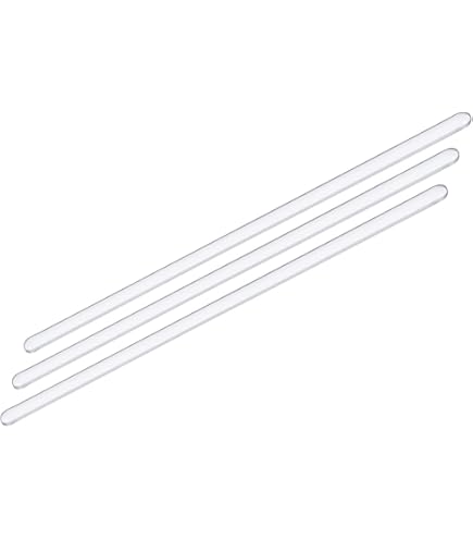 StonyLab 8er Set Glas-Rührstäbe – 300 X 7 Mm, Borosilikat, Feuerpoliert, Abgerundete Enden