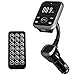 Produktbild Auto Bluetooth FM Transmitter + Fernbedienung, TKSTAR MP3-Player mit LED-Digital-Bildschirm-Unterstützung Auto-Ladegerät Bluetooth Freisprech-TF-Karte / U-Festplatte, um Songs zu Hören. Bluetooth-Anruf, Stromversorgung, Bluetooth-Cursor Blinkt HY69 Schwarz