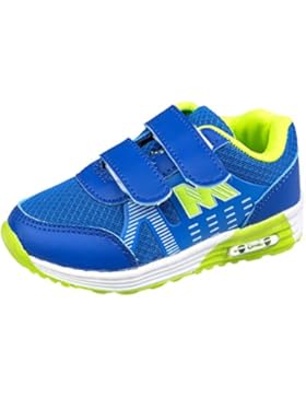 GIBRA® Kinder Sportschuhe, mit Klettverschluss, blau/neongrün, Gr. 25-30