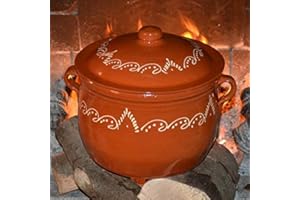 YODECO Marmite en terre cuite Décorée de 5L