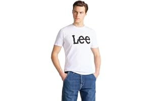 Lee Męska koszulka z logo Wobbly, biały, L