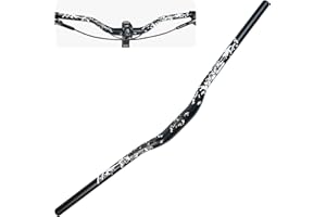 MIGHTYDUTY WAKE Manillares para Bicicleta 31,8mm*720mm Extra Largos Manillar Ancho Mangos de Aleación de Aluminio 30mm Riser Bar para MTB Ciclismo en Carretera (Negro)
