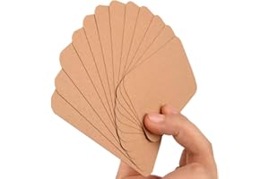 ewtshop® Lot de 200 cartes mémos en papier kraft - 5 x 9 cm - 260 g/m² - Cartes de message, cartes d'apprentissage, cartes de notes.