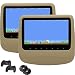 Produktbild EinCar Beige Twin Screen-Auto-DVD-Player 9 '' Digital-Display-Bildschirm Monitor Kopfst¨¹tze Eingebauter Lautsprecher / IR / FM-Transmitter-Unterst¨¹tzungs-USB / SD HDMI-Eingang 32 Bits Spiele Fernbedienung (Schwarz / Grau / Beige optional)