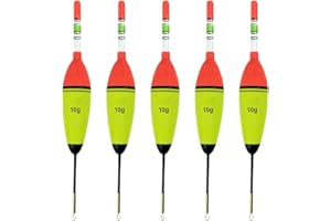 XPEX 5 Stück Posen Set, Angeln Schwimmt,10G Angeln Bobber Float, Leuchtend Angeln Schwimmt Posen Set, Angelposen Und Bobbern, Angelposen Nacht-Angeln, Angelposen Für Crappie, Hecht, Barsch, Karpfen