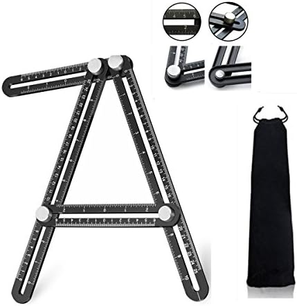 Angleizer Template Tool Aluminum Alloy Tool Ruler Stainless Steel Measuring Multi Angle Measuring Ruler for Builder Carpenter Craftsman Architect Handyman
