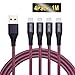 Price comparison product image Charger Cable (4Pack 1M) Braided USB Charging Cord 3FT Compatible with iPhone XR/X/8/7/6/6s Plus/SE/5c/5s/5 iPad Air Pro/Air/Mini Wire Case