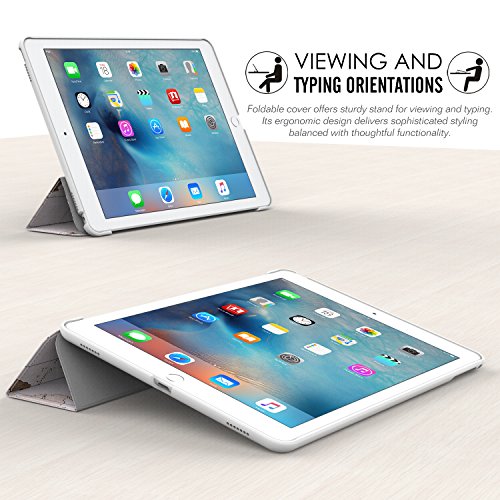 MoKo Hülle für iPad Pro 9.7 – Ultra Lightweight Slim PU Leder Tasche Schutzhülle Schale Smart Shell Case mit Auto Schlaf / Wach Funktion und Standfunktion für Apple iPad Pro 9.7 Zoll Tablet, Landkarte B112 - 6