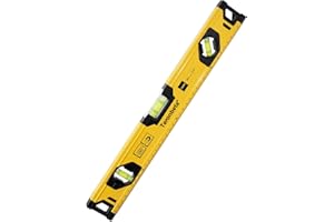 Teronbeta Wasserwaage 40 cm Verfügt über Rundum Ablesbar 3 Libellen 0°/45°/90°, Aluminium Gehäuse mit Magnet System und Stoßdämpfende Endkappen