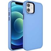 Zore Apple ile uyumlu iPhone 12 Kılıf Metal &Ccedil;er&ccedil;eve ve Buton Tasarımlı Sert Botox Kapak Mavi