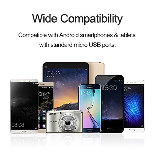 Budget&Good Micro USB Nylon Kabel High Speed USB 2.0 Nylon geflochtenes Datenkabel Ladekabel für Android, Samsung, HTC, Motorola, Nokia, LG, HP, Sony, Blackberry 2Pack 2M—Gold - 7