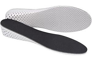 WOETWOAT Hauteur Augmente Chaussures Semelle(EU 35-43), Respirant Mousse De Mémoire Hauteur Hausse Semelle Invisible Augmenté Talon Remontées Ski Lève-Chaussures Semelles Chaussure Semelles d'ascenseur (3cm)