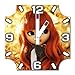 Produktbild Puppe Model, Design Wanduhr aus Alu Dibond zum Aufhängen, 30 cm Durchmesser, breite Zeiger, schöne und moderne Wand Dekoration, mit qualitativem Quartz Uhrwerk