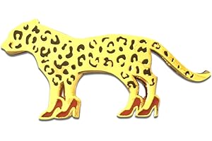 JUNGLE EMPIRE Broche - Mujer Amarillo dorado | Pin de leopardo