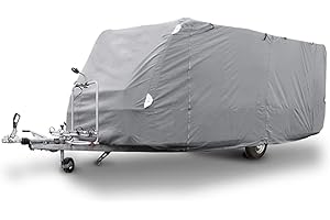 ECD Germany Housse de Protection pour Caravane Taille XXL 700 x 225 x 220 cm Couverture Taille Entière pour Voiture Transpirable avec Élastiques Bâche de Protection pour Caravane