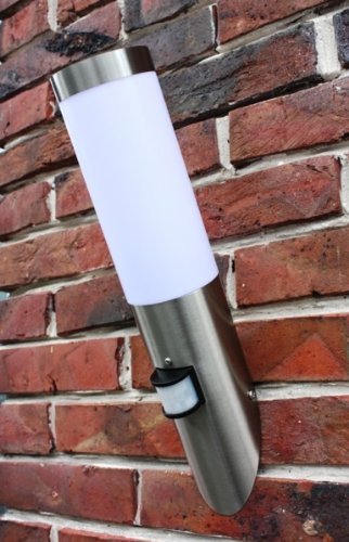 Edelstahl Außenlampe mit Leuchtmittel LED 7 Watt Fackel inkl. Bewegungsmelder - 2