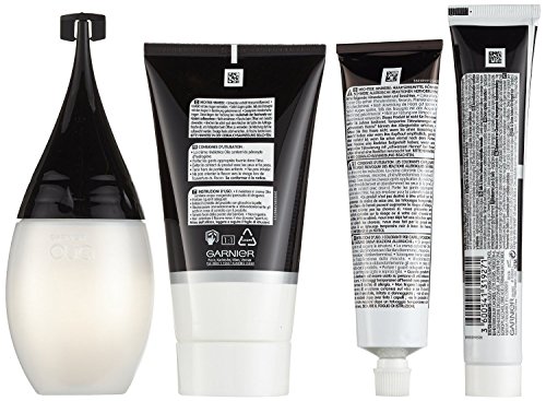 Garnier Olia Haar Coloration Schwarz 1.0, Färbung für Haare enthält 60% Blumen-Öle für intensive Farbkraft – Ohne Ammoniak – 3er Pack (3 x 1 Stück) - 4