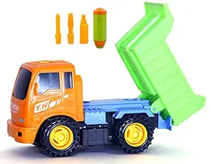 Toys Bhoomi 2-in-1 Friction Powered Take-A-Part Construction Vehicle Dump Truck Playset