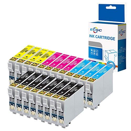 ECSC Compatible Encre Cartouche Remplacement Pour Epson Stylus Office BX-305F 305FW Plus BX305FW Stylus S22 SX-125 130 230 235W 420W 425W 430W 435W 438W 440W 445W 445WE T1285 (BK/C/M/Y, 20-Pack)