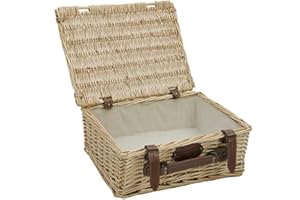 Les Jardins de la Comtesse - Maleta vacía de mimbre tela beige - Dimensiones:39x29x15cm