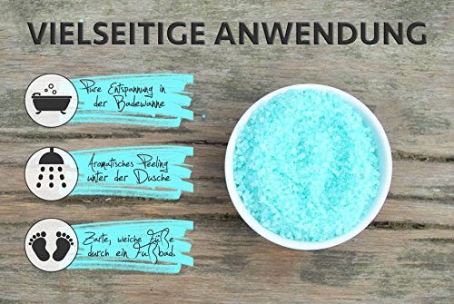 CareElite Totes Meer Badesalz Geschenkset 600 g Totes Meersalz als natürlicher Badezusatz im wiederverwendbaren Einmach-Glas 100% plastikfrei mit wohltuendem Pfefferminz-Duft fürs Bad - 4