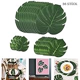 ✅Machen Sie eine tropische Insel Atmosphäre mit diesen schönen grünen faux Blätter, perfekt mit anderen tropischen Partydekorationen und Partyzubehör