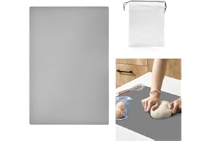 PEALOVCOM Tapete de Silicona para Amasar de 60 x 40 cm Tapete de Silicona Antiadherente para Resina Epoxi Tapete de Silicona para Hornear Tapete de Silicona Antideslizante y Lavable para Mesa Cocina