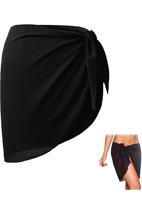 2Pcs Sarongs De Plage Ecran Solaire En Mousseline Douce Pour La Couverture De La Jupe De Bikini