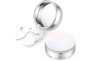 HONEY BEAR Herren Weiß Perle Schale Stein/Schwarz Achat Onyx Manschettenknöpfe Cufflinks Edelstahl Manschettenknopf, ButtonCuff Knopfclips für gewöhnliche Hemden,MEHRWEG