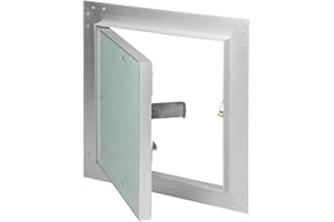 ECD Germany Revisionsklappe Revisionstür GK-Einlage 200x200mm Gipskarton 12,5mm Alu Rahmen Revision Wartungstür Wartungsklappe Wartung Reinigungsklappe Wartungsöffnung Feuchtraumgeeignet Trockenbau
