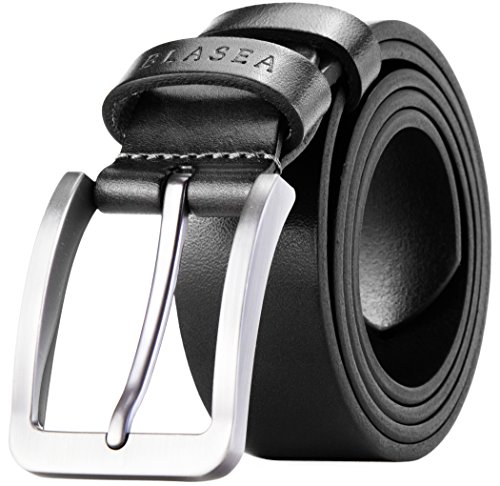 Blasea Full Grain Leather Casual Style Pin Buckle Jeans Belts for Men 653 Black 115cm Blasea Full Grain Leather Casual Style Pin Buckle Jeans Belts for Men 653 Black 115cm