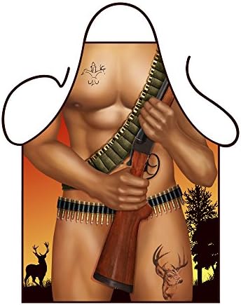 ICONIC APRONS,MENS SEXY NOVELTY APRON,SEXY COWBOY,SEXY HUNTER,KITCHEN APRON, COOKING APRON, BAKEWARE