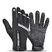 Produktbild iSpchen Unisex Laufen Handschuhe, Touchscreen Warme Winddichte Wasserdichte Handschuhe Fleece Futter Verdicken Outdoor Sports Volle Finger Handschuhe Männer Frauen Schwarz (L) EINWEG