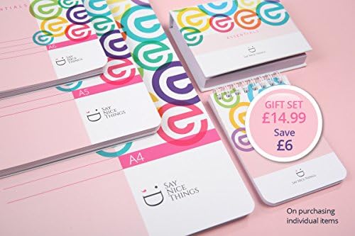 Ultimate Notebook Gift Set 4 x Candy Pink Spiral Bound Pads with Matching Pack of Sticky Notes in Pink Notespod