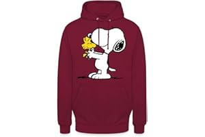 Spreadshirt® Snoopy und Woodstock Peanuts Hoodie Geschenke Damen & Herren Offizielles Unisex Pullover mit Kapuze