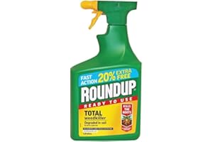 BARGAINSTORE Roundup 119580 Total RTU 1L Plus 20% Extra Free Weed Killer Sprayer 1.2l Weedkiller Spray Garden Rootkiller Ready to Use Fast Action