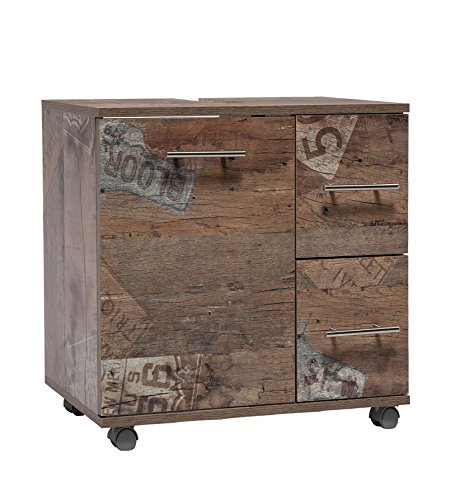 Schildmeyer 125687 Waschbeckenunterschrank, 65 x 60x 32 cm, panamaeiche dekor