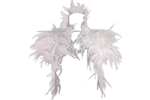 BBOHSS Femmes Plumes Harnais En Pour châle Punk victorien véritable plume naturelle haussement d'épaules châle Halloween Carnaval De Gothique Danse Accessoires