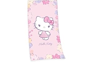 Herding Toalla de Velur con diseño de Hello Kitty, 75 x 150 cm, 100% algodón con Acabado en Velur