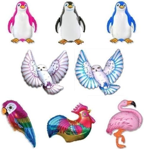 Missy Moo 26" Wholesale Foil Balloons Penguins, Owls &amp; Birds Shaped (10 Pack, You Choose The Design)
