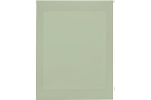 DECORBLIND | Estor Enrollable translúcido Liso, Medida: 140x175 - Tela Liso: 137x170 – Estor translúcido Verde Pastel, Fácil Instalación en Pared o Techo