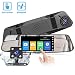 Produktbild Dashcam Autokamera - VGROUND Spiegel Dash Cam 4,8 Zoll 1080P Frontkamera und 720P Wasserdichte Nachtsicht mit G-Sensor, Loop-Aufnahme